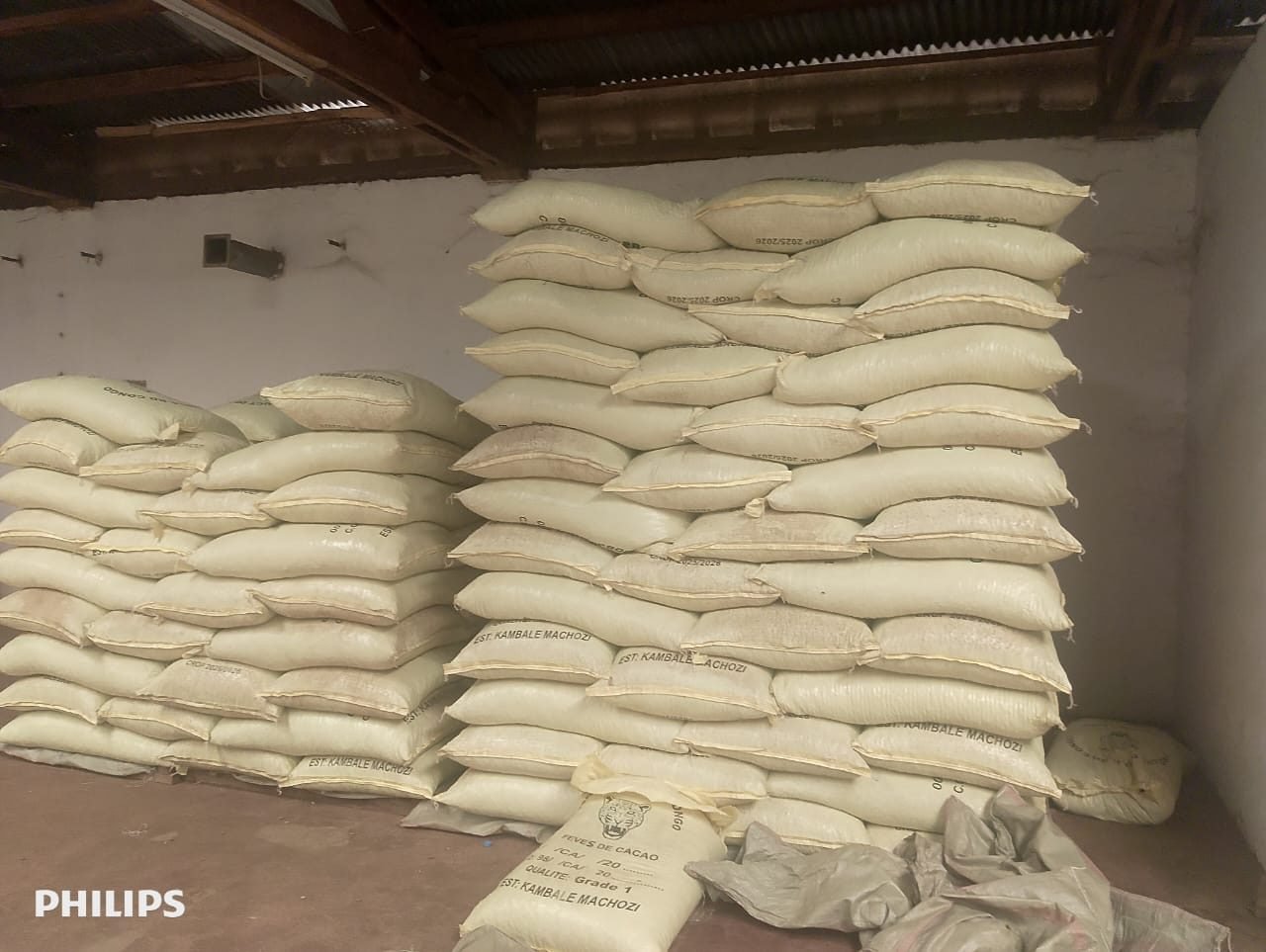 Beni warehouse interior, palletised